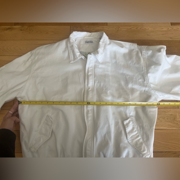 Cascade Blues Vintage White Bomber Style Jacket Size Large - Picture 8 of 12